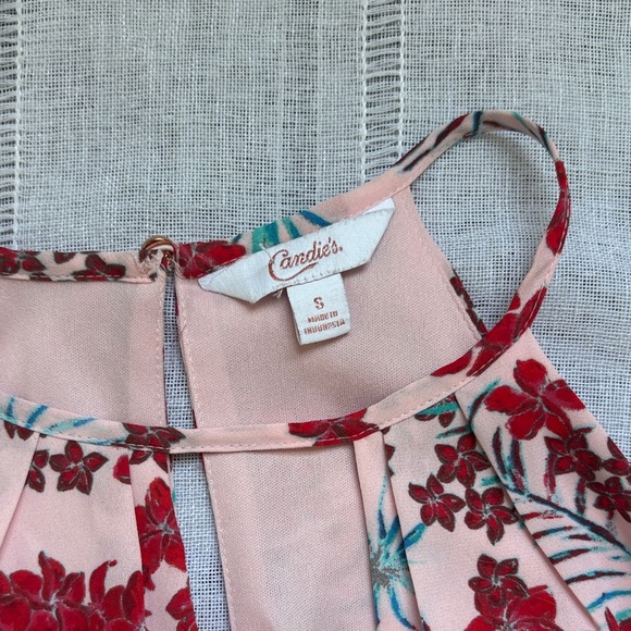 Candie’s NWOT Pink and Red Floral Mini Dress - Picture 6 of 12